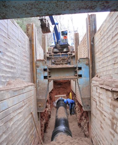 Umverlegung Abwasserleitungen für ESTA-Anbau2