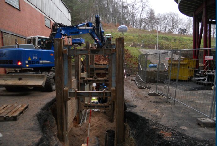 Umverlegung Abwasserleitungen für ESTA-Anbau3